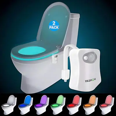 ZEZHOU Motion-Activated Toilet Night Light (2 Pack)