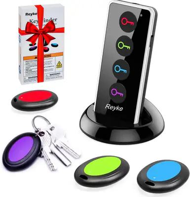 Reyke Wireless Key Finder (1 Transmitter, 4 Receivers)