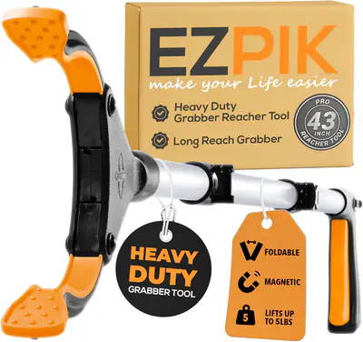 EZPIK 43-Inch Foldable Reacher Grabber Tool