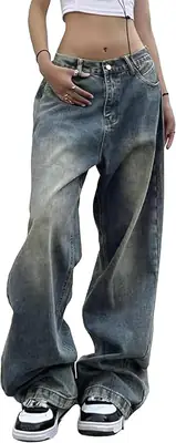 EMMIOL Women's Wide Leg Baggy Jeans